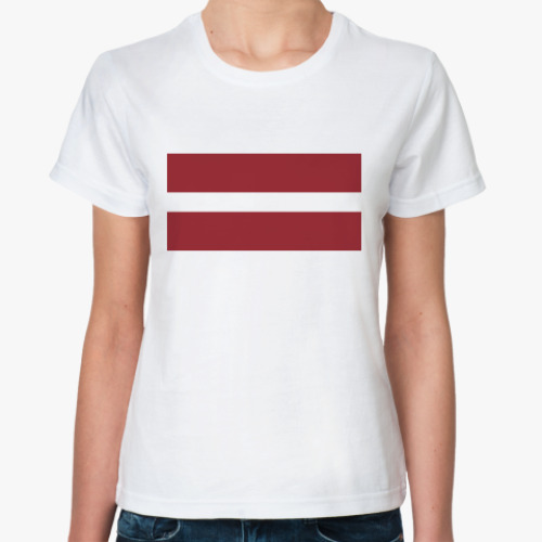 Классическая футболка Флаг Латвия