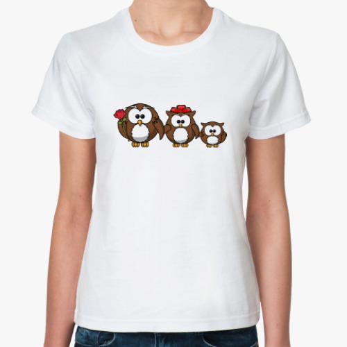Классическая футболка Счастливые совы