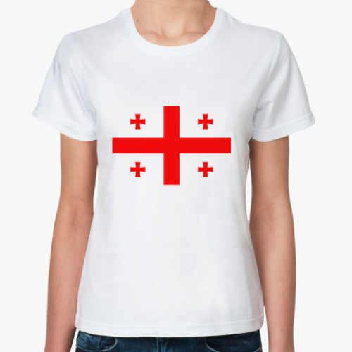 Классическая футболка Флаг Грузия