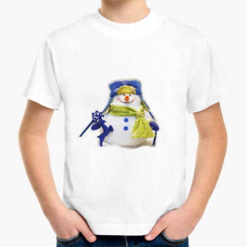 Детская футболка Добрый и пушистый снеговик