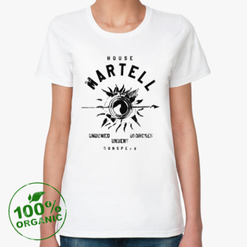 Женская футболка из органик-хлопка House Martell. Игра престолов