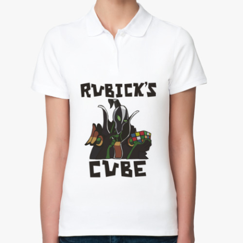 Женская рубашка поло (печать) Rubick's Cube & Dota