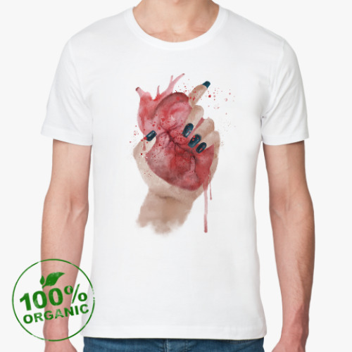 Футболка из органик-хлопка Сердце в руке