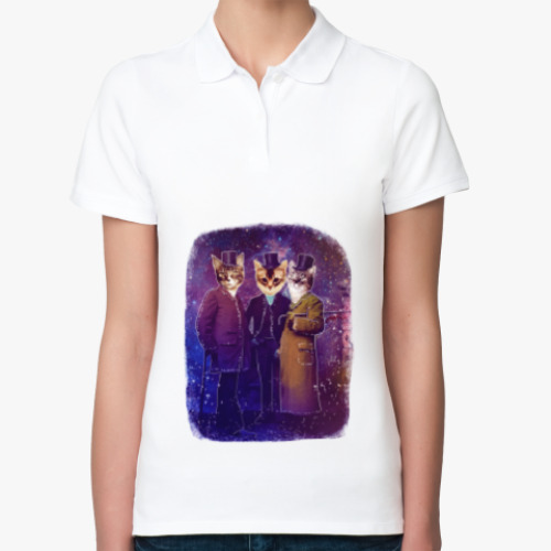 Женская рубашка поло Космический триКотаж