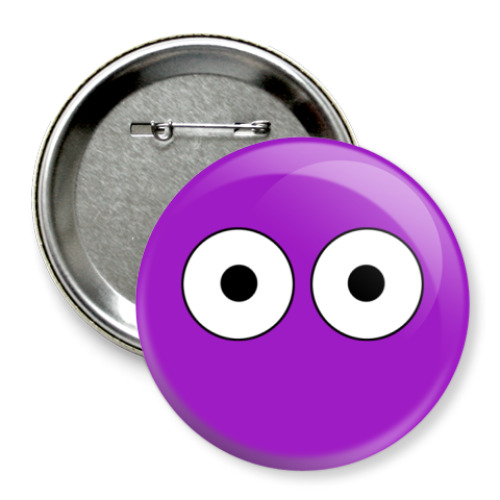 Значок 75мм Purple eyes