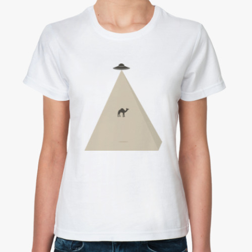 Классическая футболка UFO. НЛО. Camel. Пирамида.