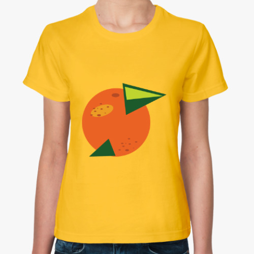 Женская футболка апельсин