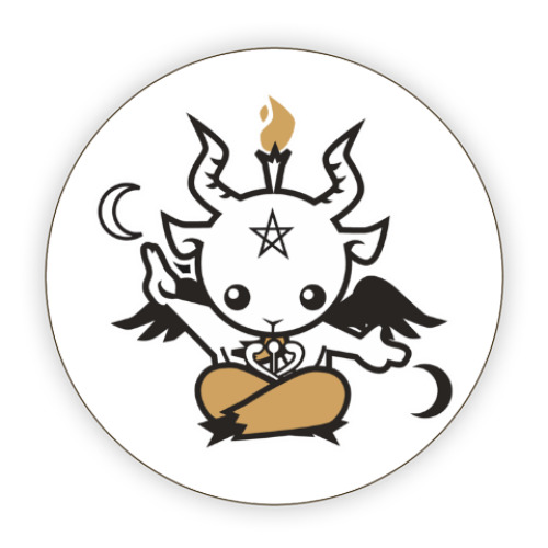 Костер (подставка под кружку) Бафомет