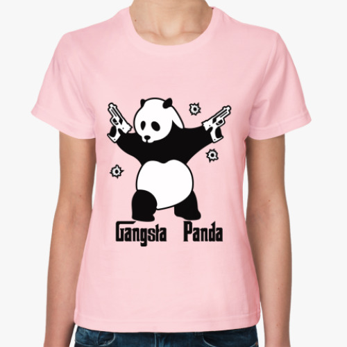 Женская футболка Gangsta panda