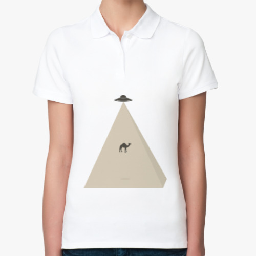 Женская рубашка поло UFO. НЛО. Camel. Пирамида.