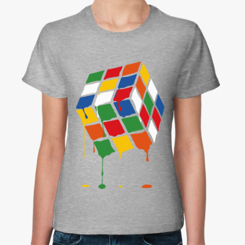Женская футболка Сломанный кубик Рубика
