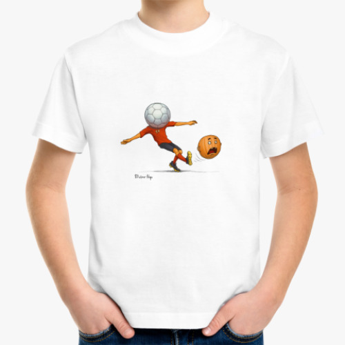 Детская футболка Тыква футбол soccer