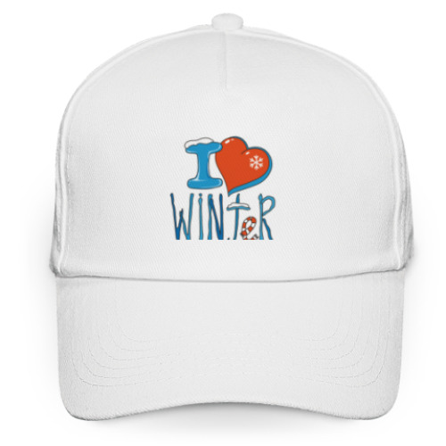 Кепка бейсболка I love Winter: признайтесь зиме в любви!