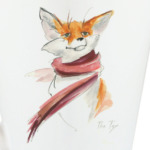 Зимний лис в шарфе