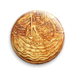 Древняя золотая монетка