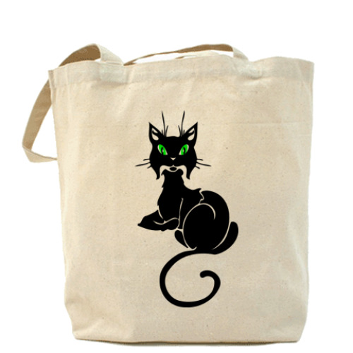 Сумка шоппер Зеленоглазая кошка