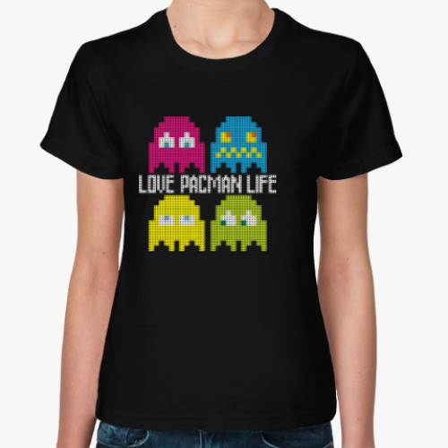 Женская футболка Pacman Game 8bit
