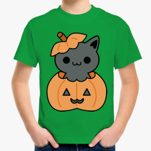 Детская футболка Pumpkin Cat