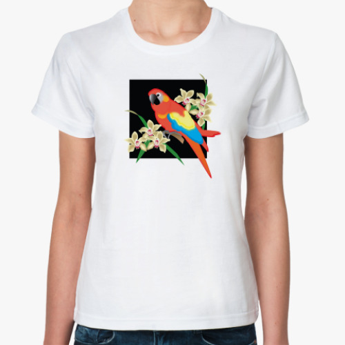 Классическая футболка  Попугай