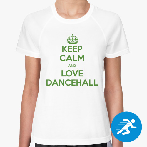 Женская спортивная футболка Keep calm and love dancehall