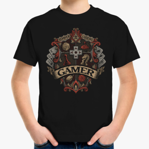 Детская футболка Герб Геймера Gamer