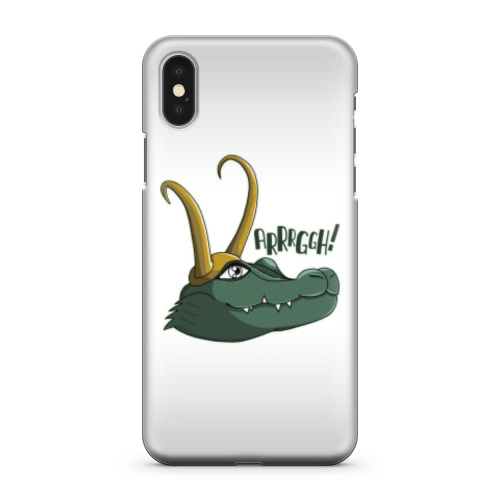 Чехол для iPhone X Крокодил Локи