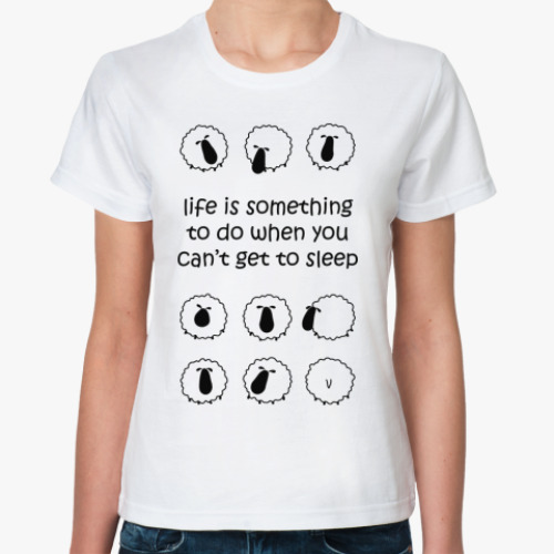 Классическая футболка sleep-sheep life