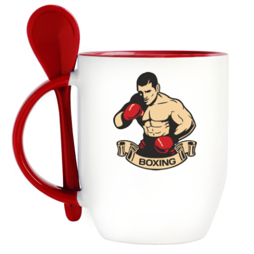 Кружка с ложкой Boxing (бокс)