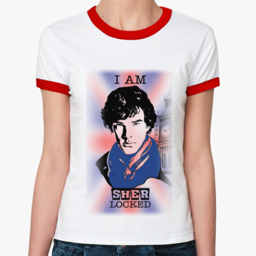 Женская футболка Ringer-T Sherlock