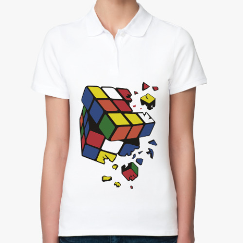 Женская рубашка поло Сломанный кубик Рубика