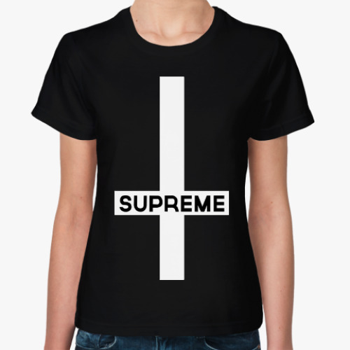 Женская футболка  supreme Королевы крика