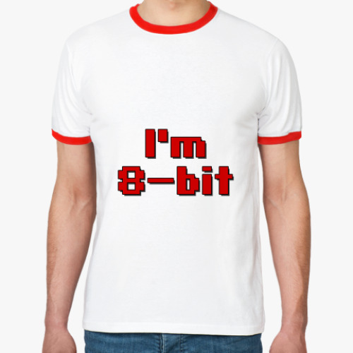 Футболка Ringer-T  I'm 8-bit