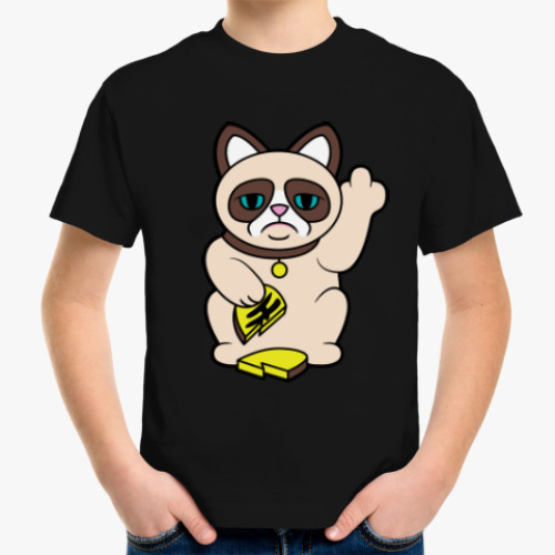 Детская футболка Tard Grumpy Cat Maneki Neko