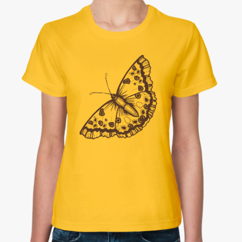 Женская футболка Бабочка Butterfly Vintage