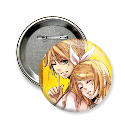 Значок 58мм Kagamine twins