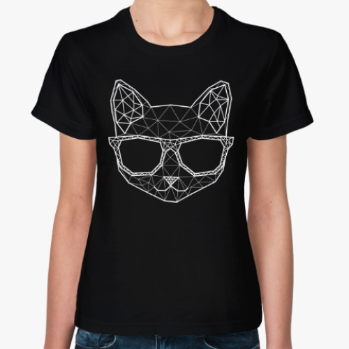 Женская футболка Геометрический Кот