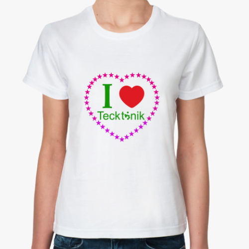 Классическая футболка I Love Tecktonik