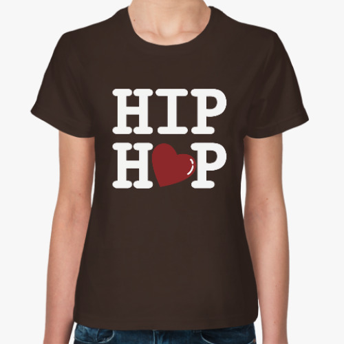 Женская футболка Люблю хип-хоп