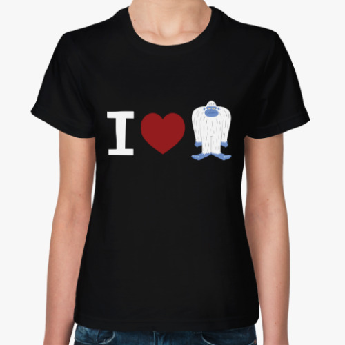 Женская футболка Люблю Йети