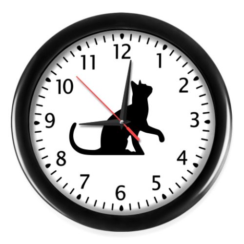 Настенные часы Черная кошка