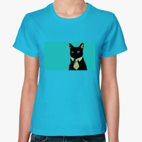 Женская футболка Business Cat
