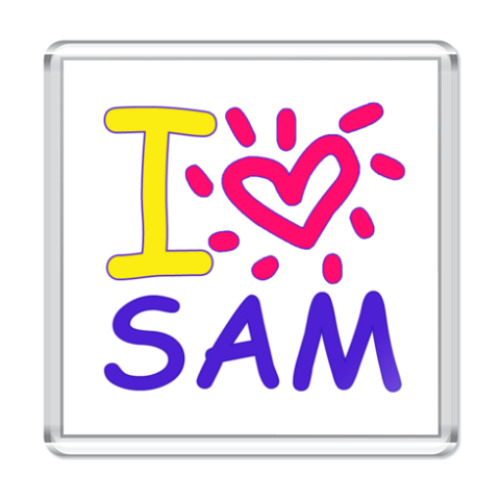 Магнит Supernatural - I love Sam