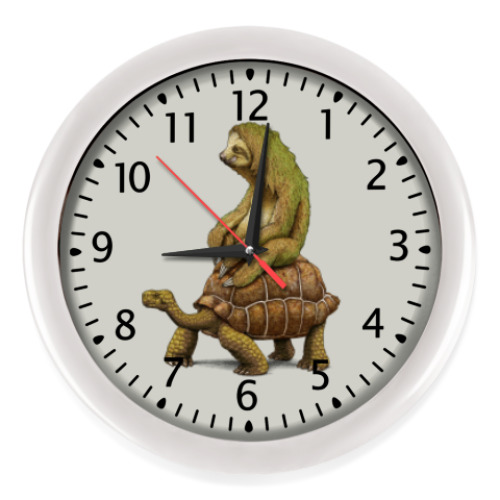 Настенные часы Ленивец на черепахе