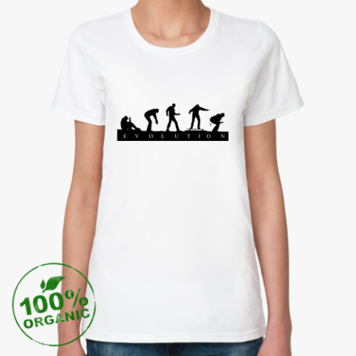 Женская футболка из органик-хлопка 'Evolution'