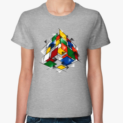 Женская футболка Кубик Рубика