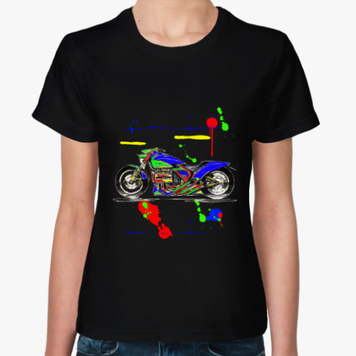 Женская футболка мотоцикл