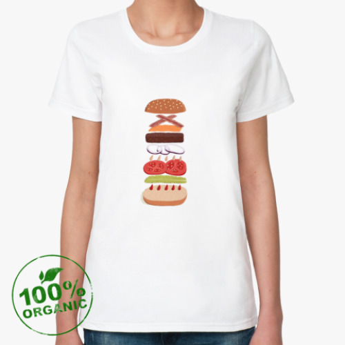 Женская футболка из органик-хлопка Бургер