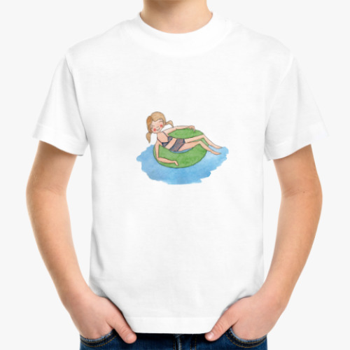 Детская футболка Девочка на море