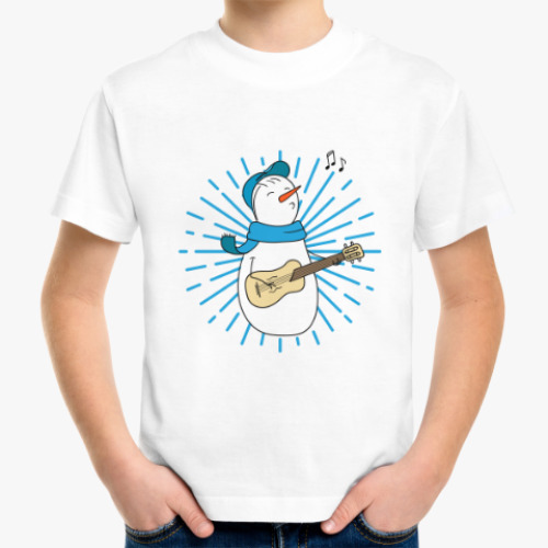 Детская футболка Мальчик-снеговик