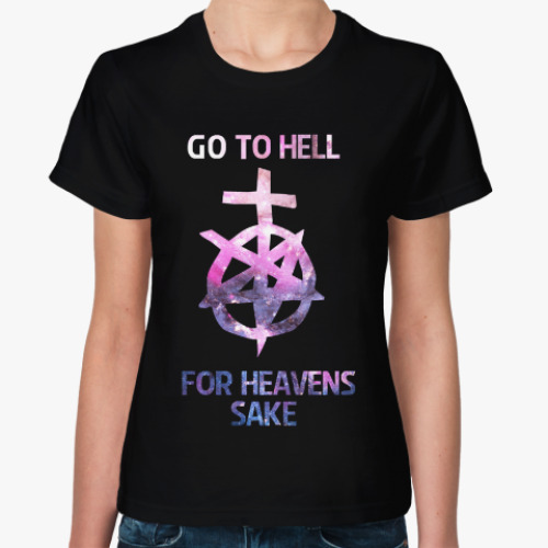 Женская футболка Go to hell